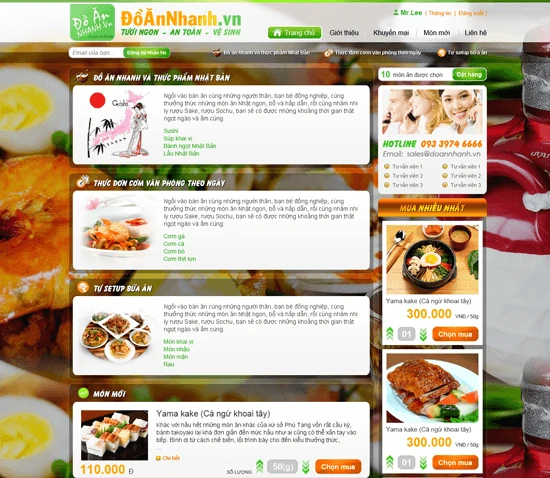 Thiết kế Website thương mại điện tử Đồ ăn nhanh