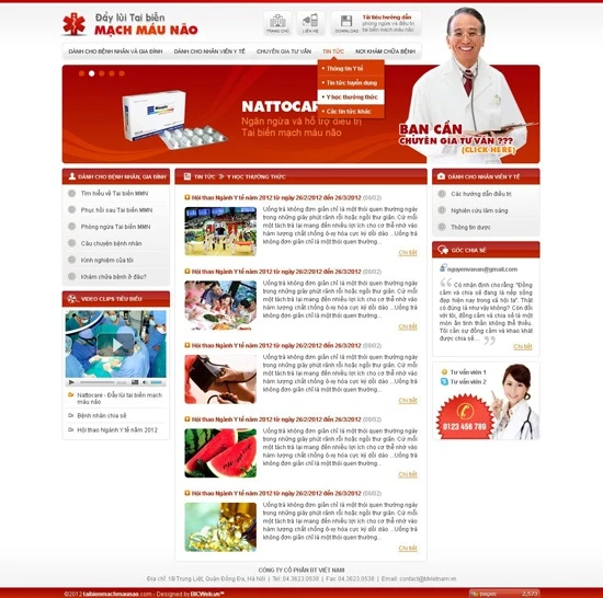 Thiết kế website dược phẩm BT VIETNAM - Công ty Y, Dược hàng đầu Việt Nam