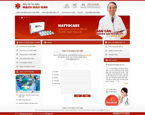 Thiết kế website dược phẩm BT VIETNAM - Công ty Y, Dược hàng đầu Việt Nam
