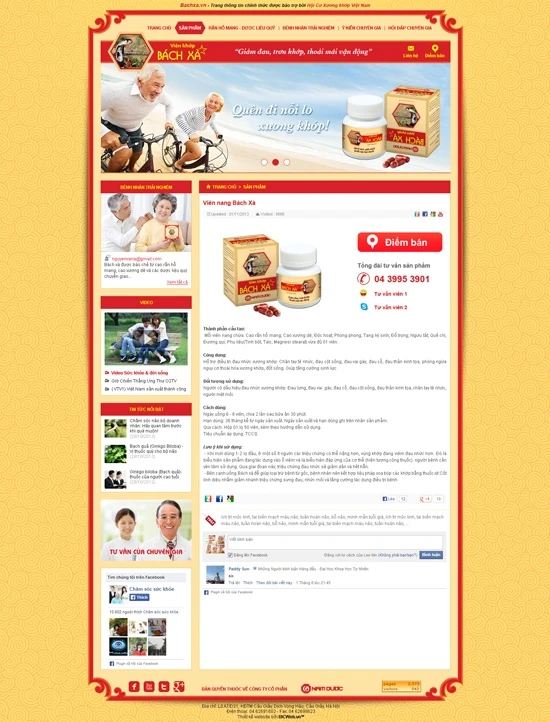 Thiết kế website giới thiệu Công ty Dược phẩm Nam Dược Bachxa.vn