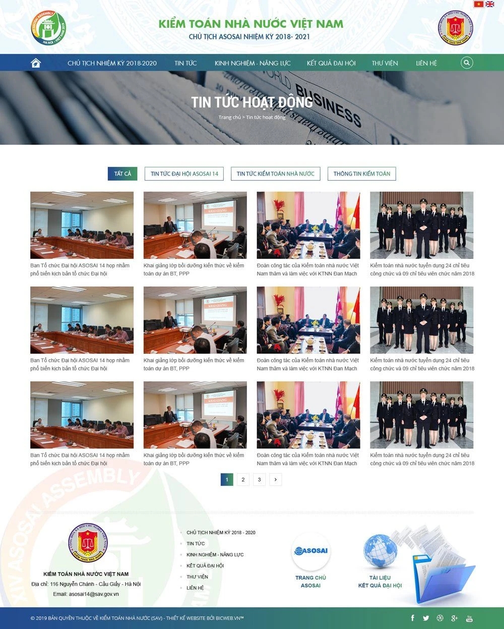 Trang thông tin chủ tịch các cơ quan kiểm toán tối cao ASOSAI nhiệm kỳ 2018 - 2021