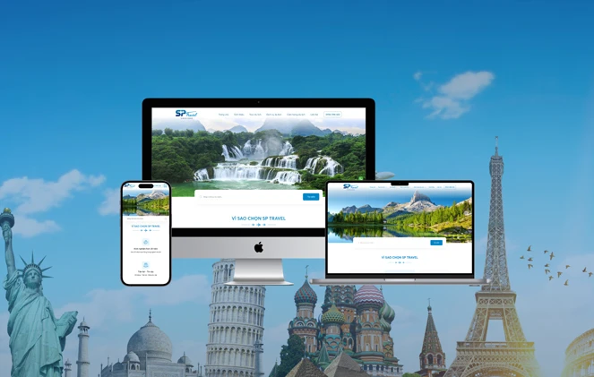 BICWeb thiết kế website du lịch cho SP Travel, công ty du lịch lâu đời và uy tín