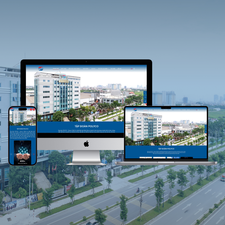 Thiết kế website cho tập đoàn Polyco - tập đoàn hàng đầu về tổng thầu EPC