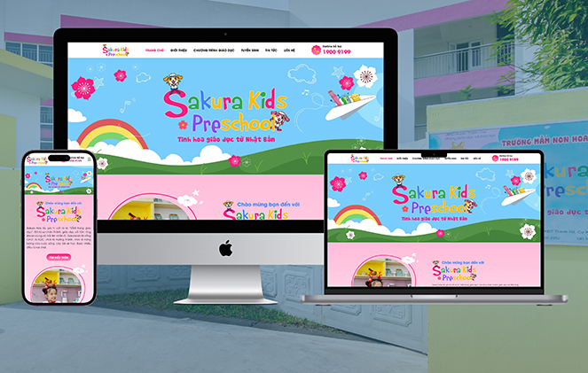 BICWeb thiết kế phiên bản mới giao diện website chuỗi trường mầm non Sakurakids - Tinh hoa giáo dục từ Nhật Bản
