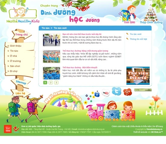 Chuyên trang Giáo dục dinh dưỡng học đường