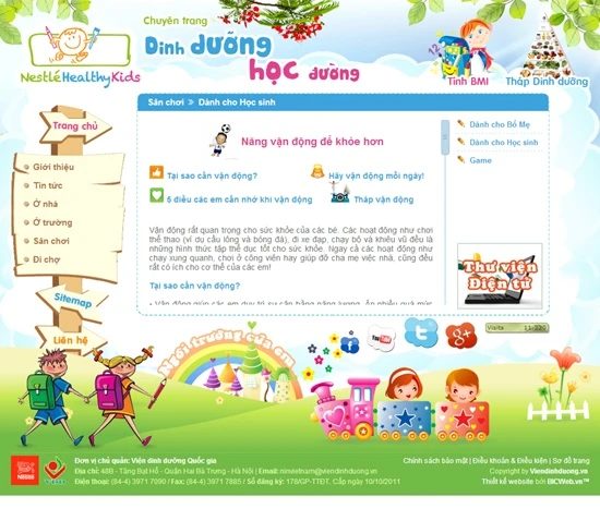 Chuyên trang Giáo dục dinh dưỡng học đường