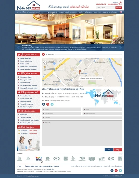 Thiết kế website tư vấn Nhà đẹp Hà Nội