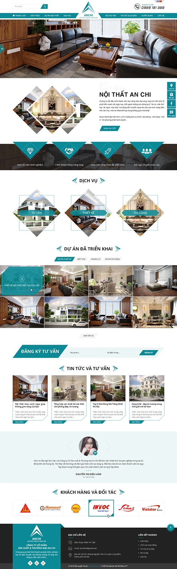 Thiết kế website nội thất - AnchiHome