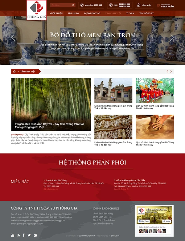 Giới thiệu website Đồ thờ Phùng Gia - Tinh hoa Bát Tràng