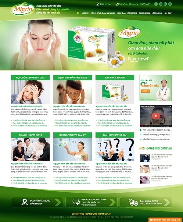 Nhãn hàng dược Migrin - Công ty NewTechPharm