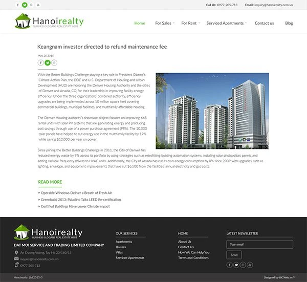 Hanoirealty.com.vn - Chuyên cung cấp thông tin BĐS cho khách hàng & nhà đầu tư nước ngoài ở Việt Nam