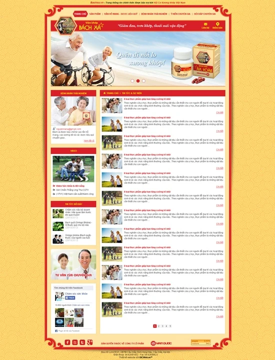 Thiết kế website giới thiệu Công ty Dược phẩm Nam Dược Bachxa.vn