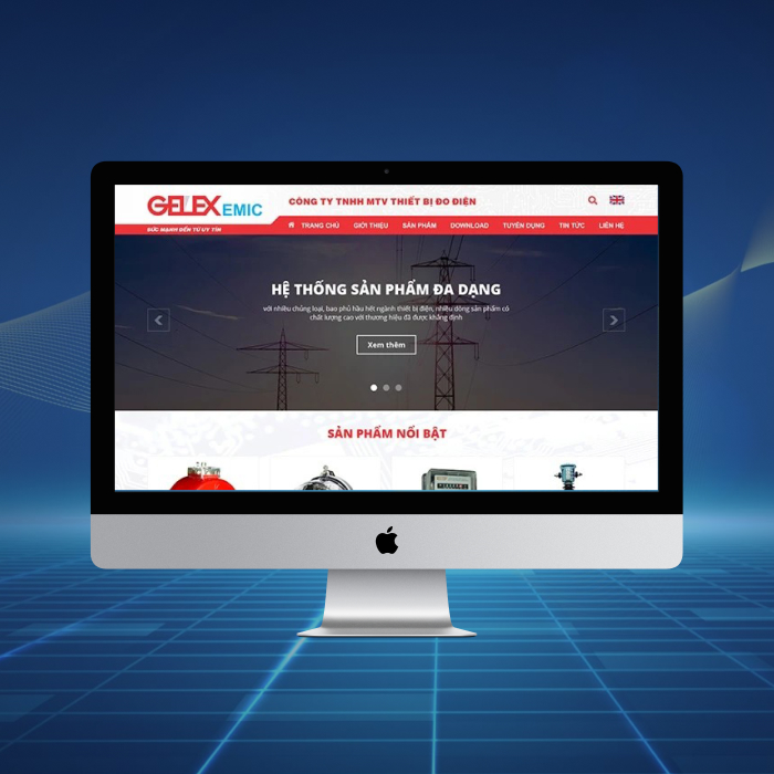 Thiết kế website Công ty Thiết bị Đo điện MTV Gelex-Emic