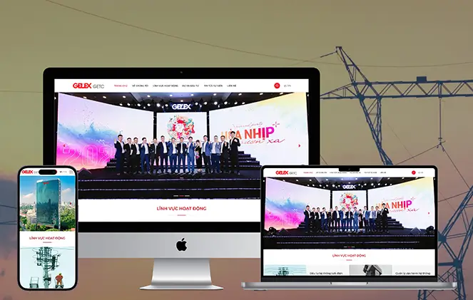 BICWeb thiết kế website công ty mua bán điện GELEX GETC