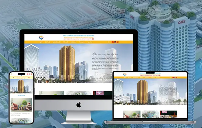 BICWeb hoàn thành thiết kế website công ty dịch vụ trường học Quang Minh