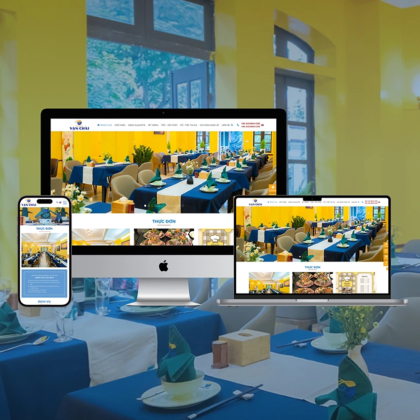 Thiết kế Website nhà hàng Vạn Chài Marina