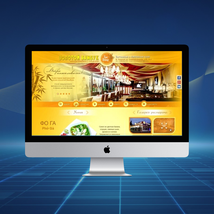 Thiết kế website nhà hàng Zolotoibambuk - Nhà hàng tre Vàng