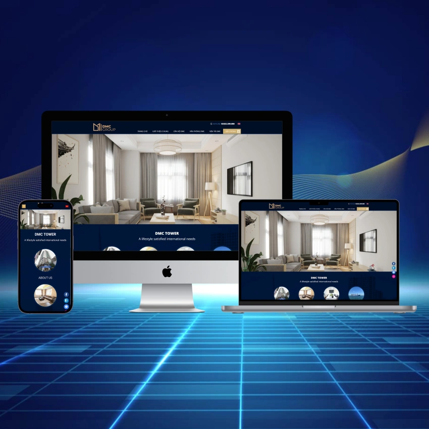 Thiết kế website tổ hợp văn phòng khách sạn DMC Tower
